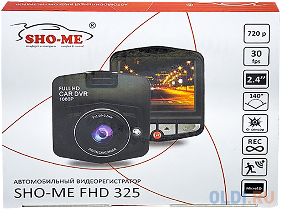 Видеорегистратор Sho-Me FHD-325 черный 1080x1920 1080p 140гр. GC1247+SC1034