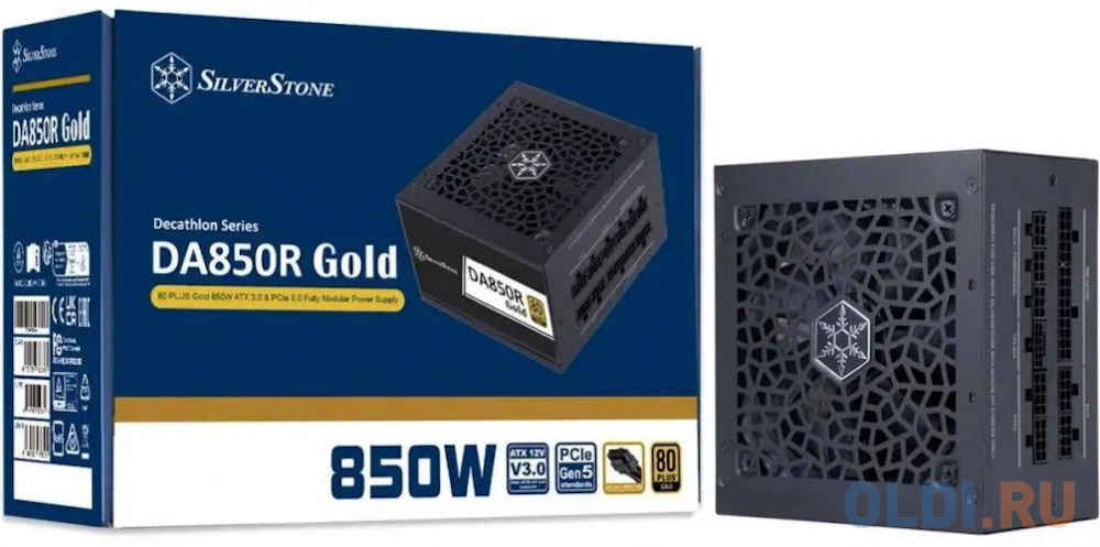 Блок питания Silverstone G54ADA085R0M220 80 PLUS Gold 850W ATX 3.0 &amp; PCIe 5.0 Fully Modular Power Supply black