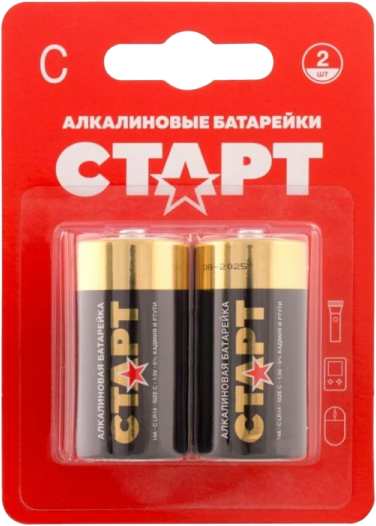 Батарея СТАРТ C (R14/LR14), 1.5V, 2 шт. (4640033421067)