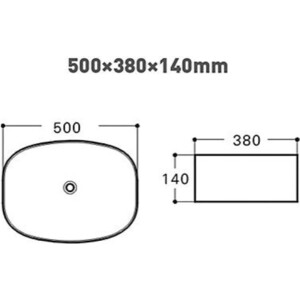 Раковина-чаша Aquanet Fine 50х38 черная (273682)