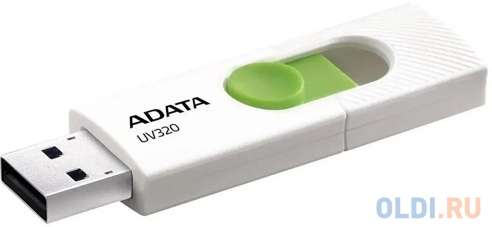 Флеш Диск A-DATA 32GB <AUV320-32G-RWHGN> UV320, USB 3.2, белый/зеленый