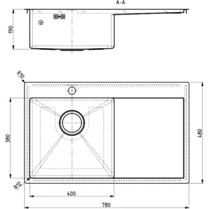 Кухонная мойка Alveus Quarto 30 сталь (1124384)