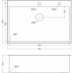 Кухонная мойка EMAR EMB-125A PVD Nano Golden в Москвe