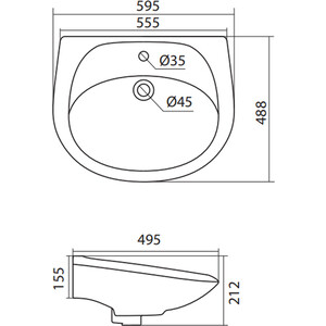 Раковина Santek Бриз 60х48 (1WH110466)