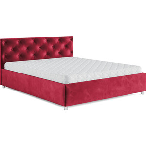 Кровать Mebel Ars Классик 160 см (бархат красный STAR VELVET 3 DARK RED)