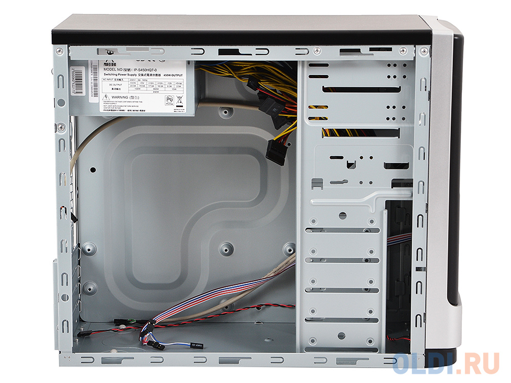 Корпус microATX InWin EMR002 450 Вт чёрный серебристый