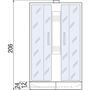 Душевая кабина River Nara Б/К 100/80/24 МТ L