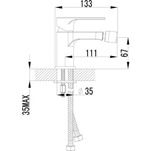 Смеситель для биде Lemark Plus Grace (LM1508C)