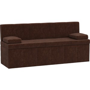 Кухонный диван Мебелико Лео микровельвет коричневый