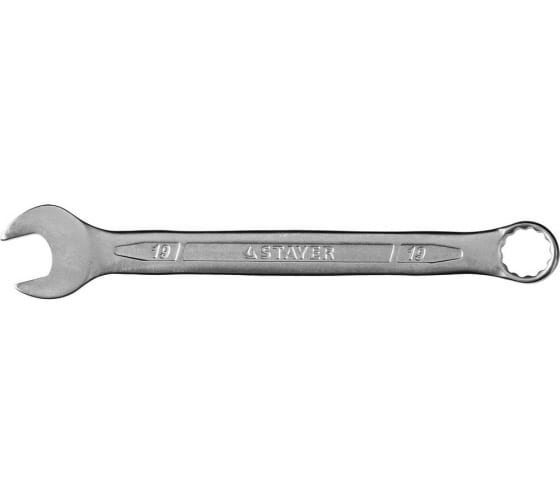 Ключ гаечный комбинированный 19x19 мм, CrV, STAYER Professional (27081-19_z01)