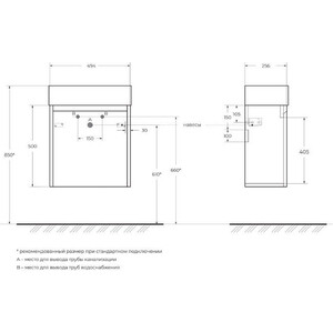 Тумба под раковину BelBagno Kraft Mini 50х25 правая, Cemento Grigio (KRAFT MINI-500/260-1A-SO-CG-R)