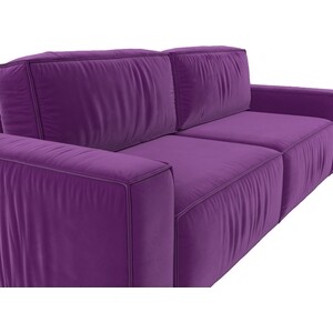 Прямой диван Лига Диванов Прага классик микровельвет фиолетовый