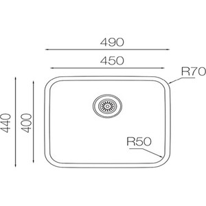 Кухонная мойка Wellinox D450 GT8K нержавеющая сталь