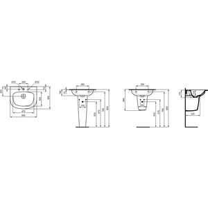 Раковина Ideal Standard Dea 60х50 (T044601)