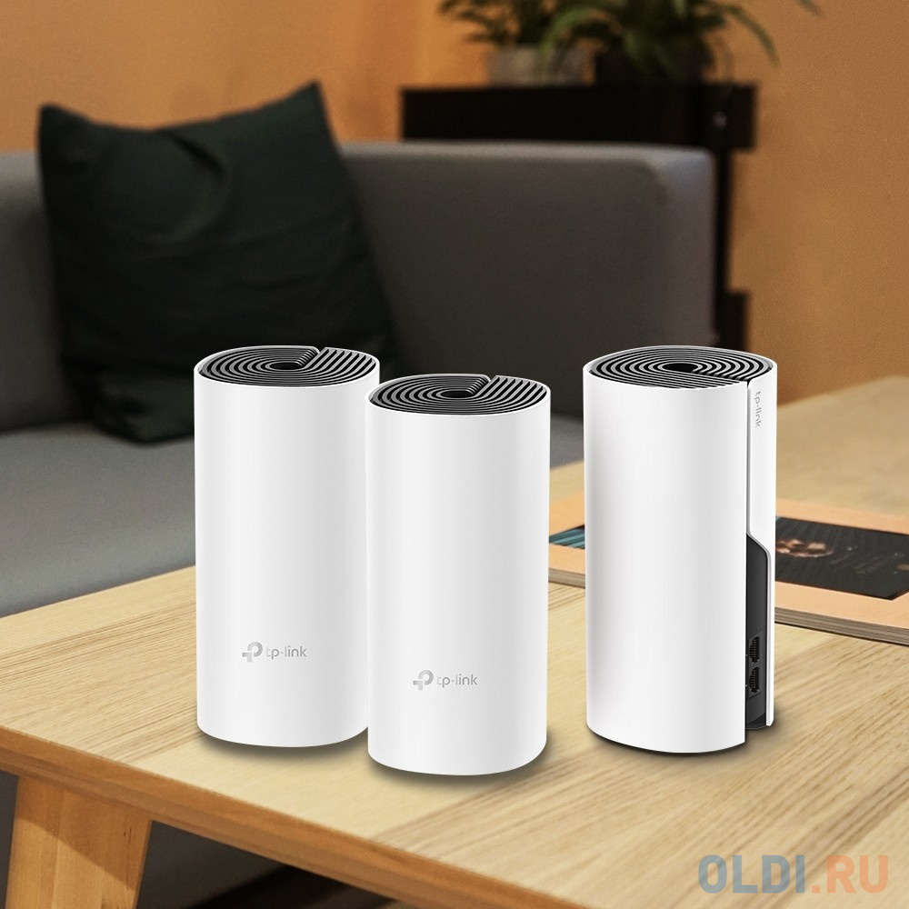 Wi-Fi система TP-LINK Deco E4(3-pack) 802.11abgnac 1167Mbps 2.4 ГГц 5 ГГц 2xLAN белый