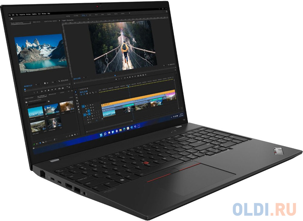 Ноутбук Lenovo ThinkPad T16 G1 Core i5 1235U 8Gb SSD512Gb Intel Iris Xe graphics 16" IPS WUXGA (1920x1200) noOS black WiFi BT Cam (21BV00E5RT)