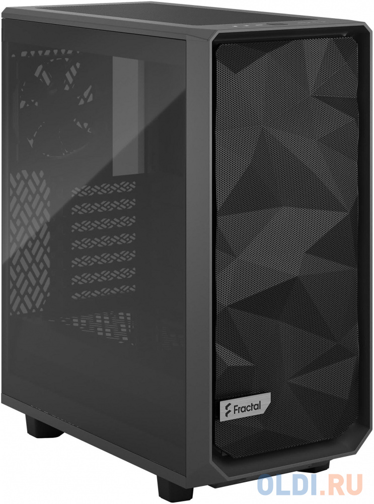 Корпус ATX Fractal Design Meshify 2 Compact Gray TG Light Без БП чёрный в Москвe