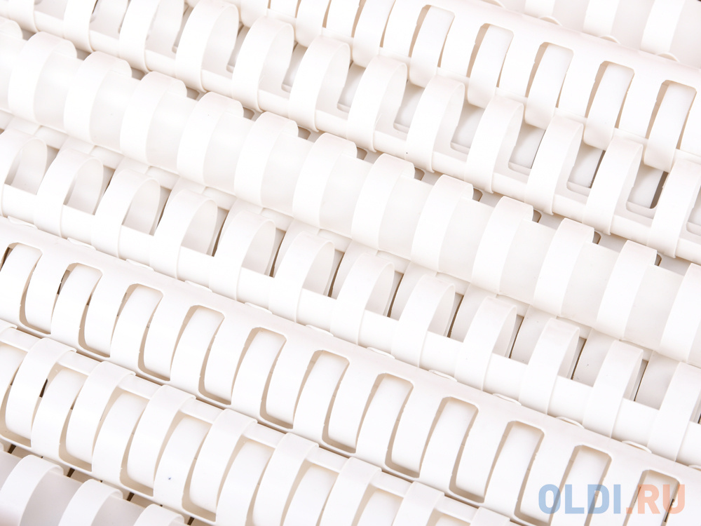 Пружины пластиковые 19 мм белые (140-171 лист) 100 шт, ГЕЛЕОС [BCA4-19W]
