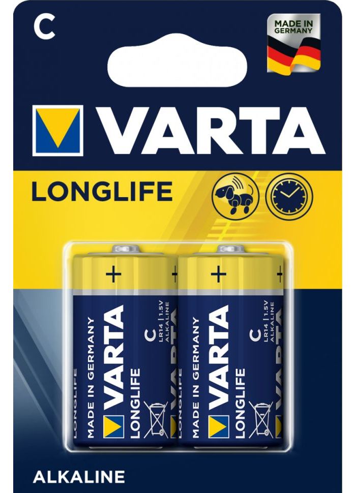Батарейка Varta LONGLIFE LR14 C BL2 1.5V (2 шт.) (04114101412)