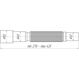 Гофра для сифона АНИ пласт 32х40/50 (K306) в Москвe