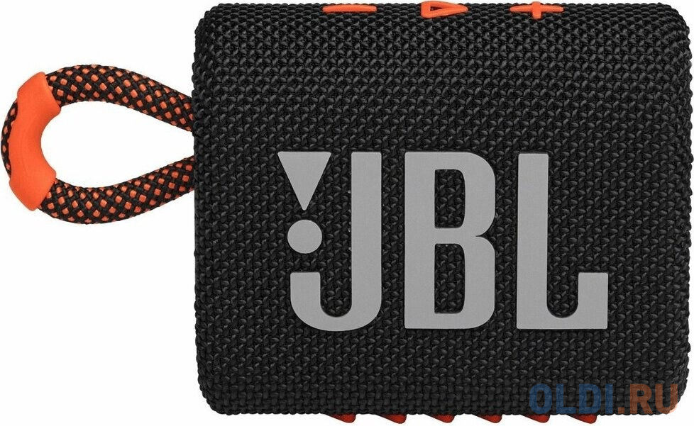 Колонка портативная 1.0 (моно-колонка) JBL GO 3 Черный Оранжевый