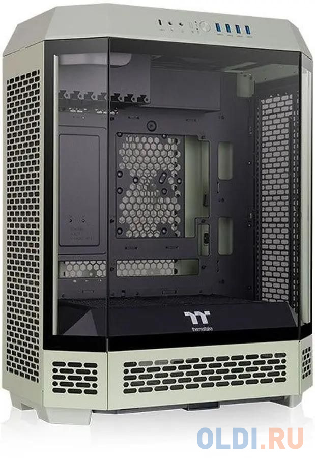 Корпус Thermaltake The Tower 600 зеленый без БП ATX 13x120mm 9x140mm 4xUSB3.0 audio bott PSU