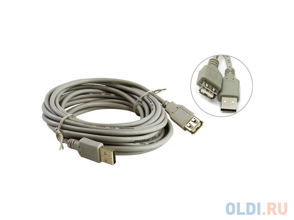 Кабель USB 2.0 AM-AF 5.0м 5bites UC5011-050C