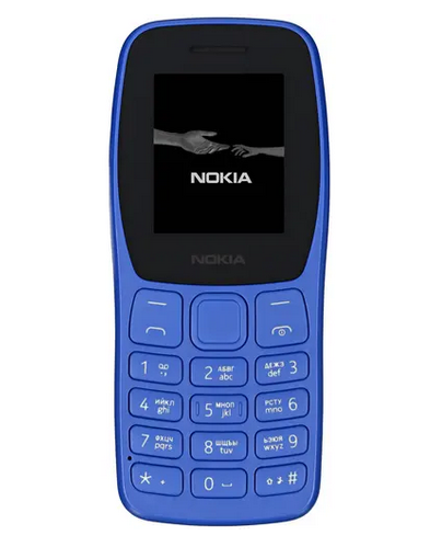 Мобильный телефон Nokia 105 TA-1432 SS, 1.77" 160x128 TFT, 4Mb, BT, 1-Sim, 800 мА·ч, micro-USB, синий (11SIAL01A02)