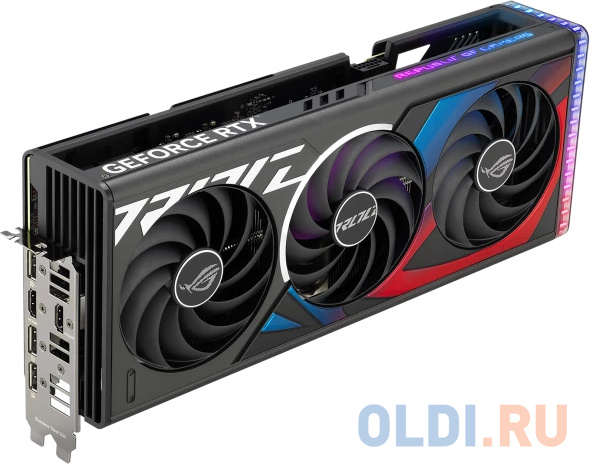 Видеокарта Asus PCI-E 4.0 ROG-STRIX-RTX4070TIS-O16G-GAMING NVIDIA GeForce RTX 4070TI Super 16Gb 256bit GDDR6X 2670/21000 HDMIx2 DPx3 HDCP Ret