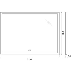 Зеркало BelBagno Spc-Grt 100х80 с подсветкой, сенсор, подогрев (SPC-GRT-1100-800-LED-TCH-WARM)