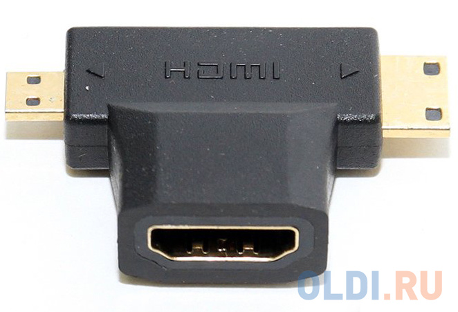 Переходник HDMI(F)-mini + micro HDMI (M) 5bites HH1805FM-T в Москвe