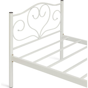 Кровать TetChair Кровать MALVA (mod. 9303) металл, 90*200 см (Single bed), White (белый)