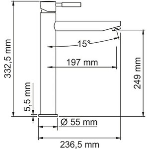 Смеситель для раковины Wasserkraft Main хром (4103H)