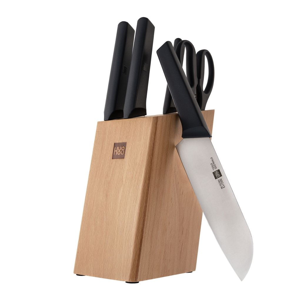 Набор стальных ножей HuoHou 6-Pieces Kitchen Knife Set Lite сталь 3Cr13 (47626)