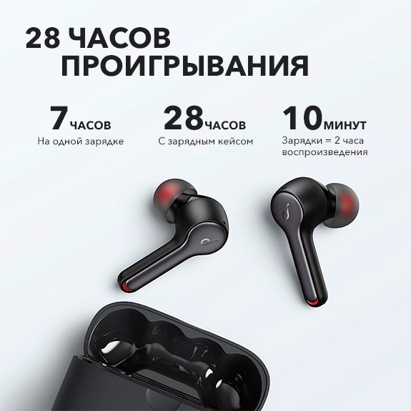 Беспроводные наушники с микрофоном Anker