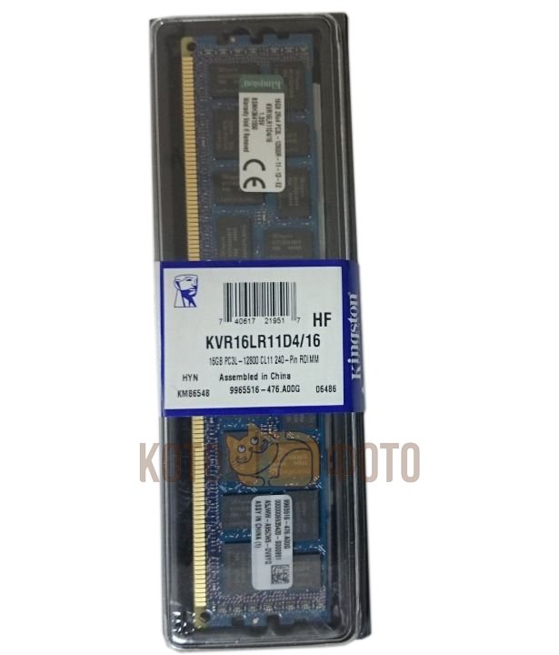 Память оперативная DDR3 16Gb PC12800 ECC REG Kingston (KVR16LR11D4/16)