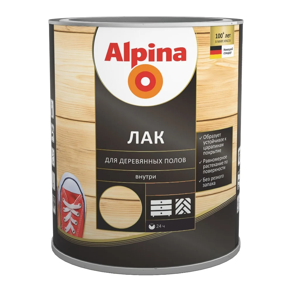 Алкидно-уретановый лак для деревянных полов ALPINA