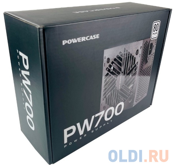 Powercase PW700 (80 Plus, ATX 2.31, 700W, APFC, DC-DC, 120mm Fan) / PS-700W-DC