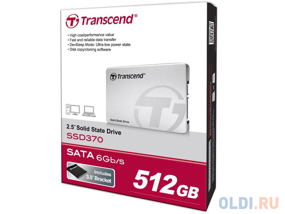 SSD накопитель Transcend SSD370S 512 Gb SATA-III