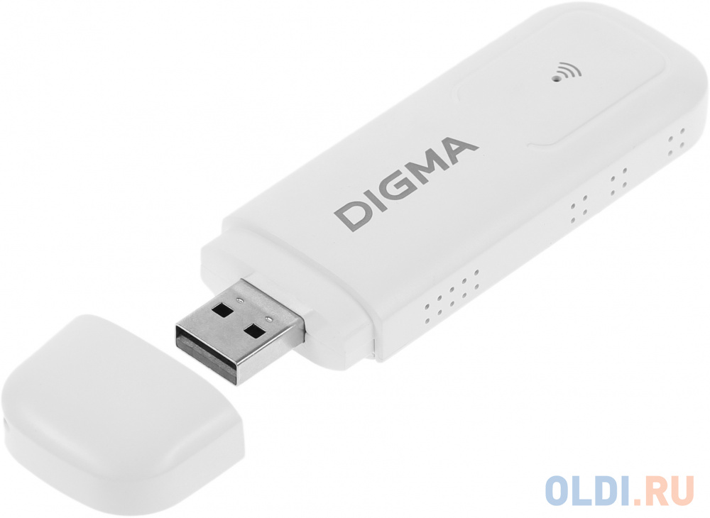 Модем 3G/4G Digma Dongle WiFi DW1960 USB Wi-Fi Firewall +Router внешний белый