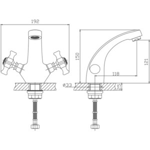 Смеситель для раковины Mixline ML30-04 хром (4610211001091) в Москвe