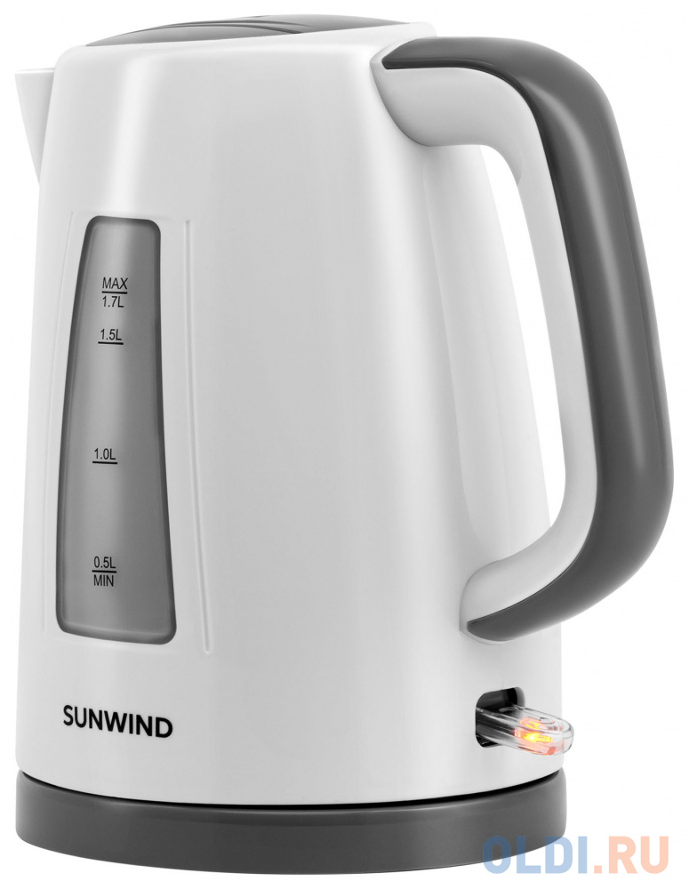 Чайник электрический SunWind SUN-K-30 2200 Вт белый серый 1.7 л пластик в Москвe