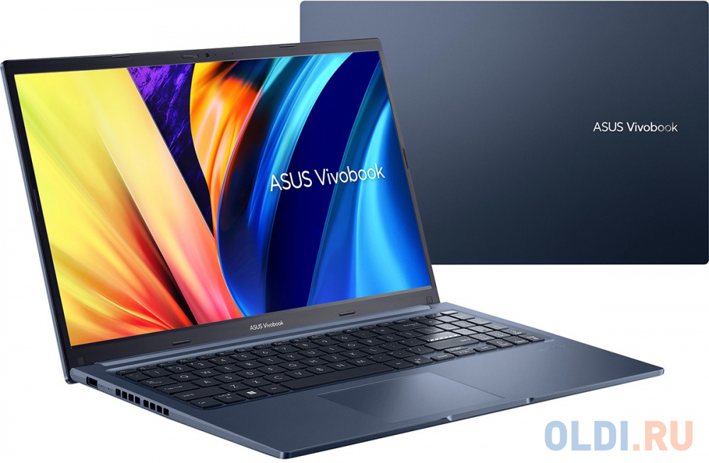 Ноутбук Asus VivoBook X1502ZA-BQ1954 Core i5 12500H 8Gb SSD512Gb Intel Iris Xe graphics 15.6" IPS FHD (1920x1080) noOS blue WiFi BT Cam (90NB0VX1