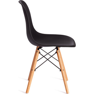 Стул TetChair CINDY (EAMES) (mod. 1801) / 1 шт. в упаковке, дерево бук/металл/сиденье пластик, Black (черный)