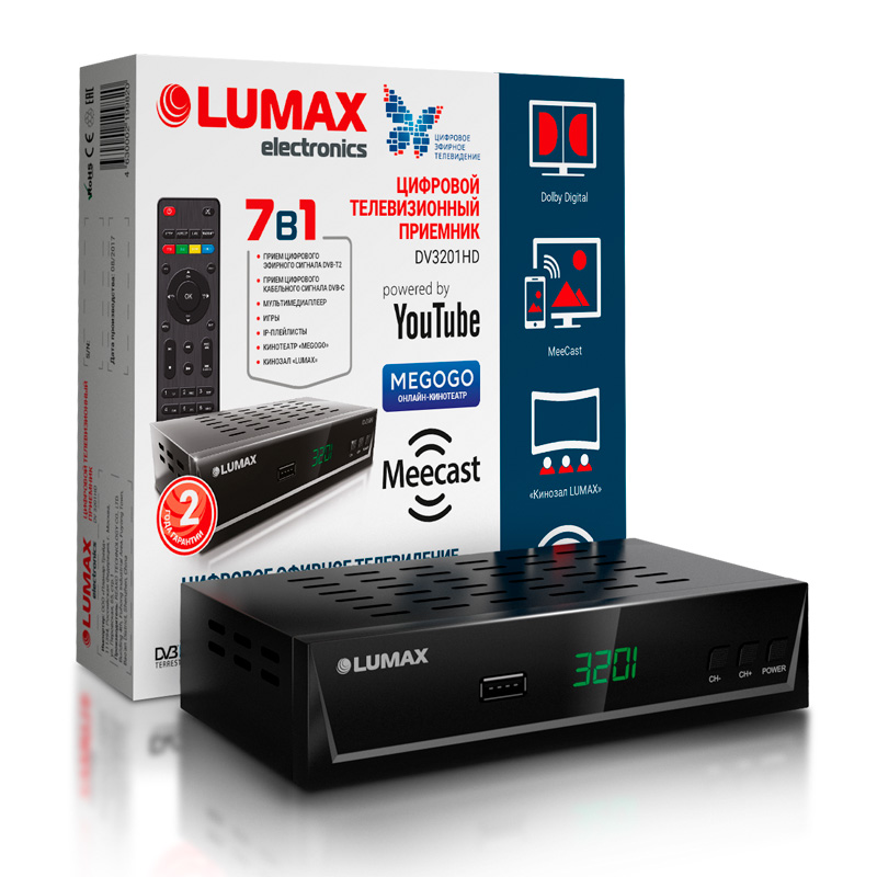 TV-тюнер DVB-T2 Lumax DV3201HD в Москвe