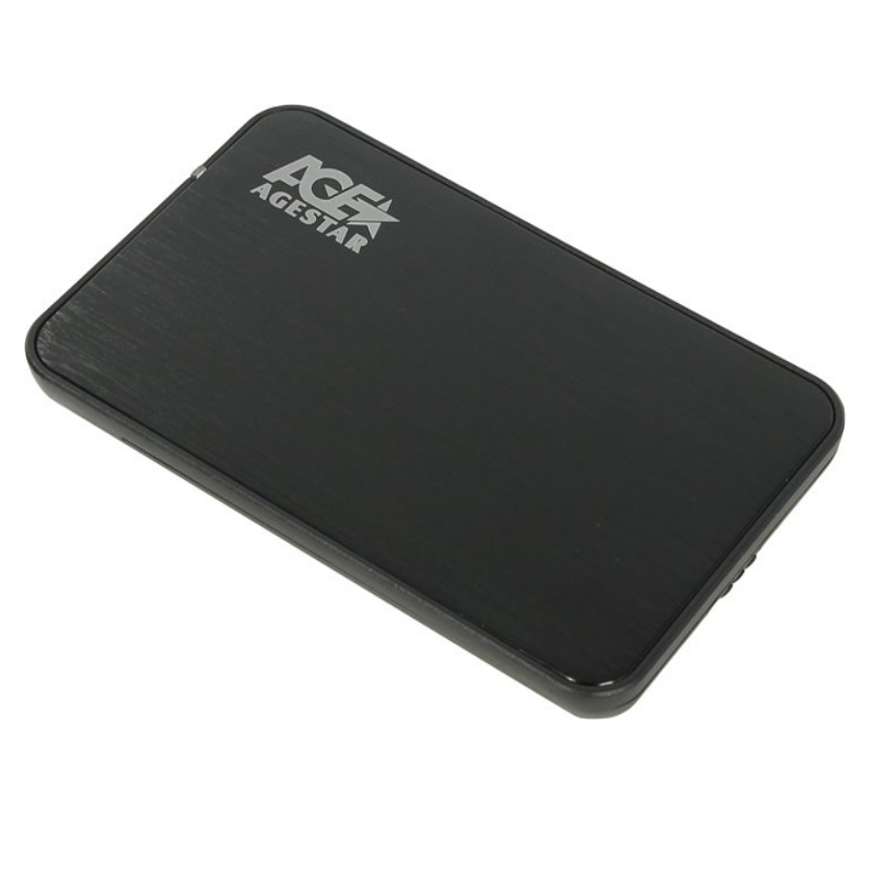 Внешний корпус для HDD/SSD AgeStar 3UB2A8-6G SATA III пластик/алюминий черный 2.5"