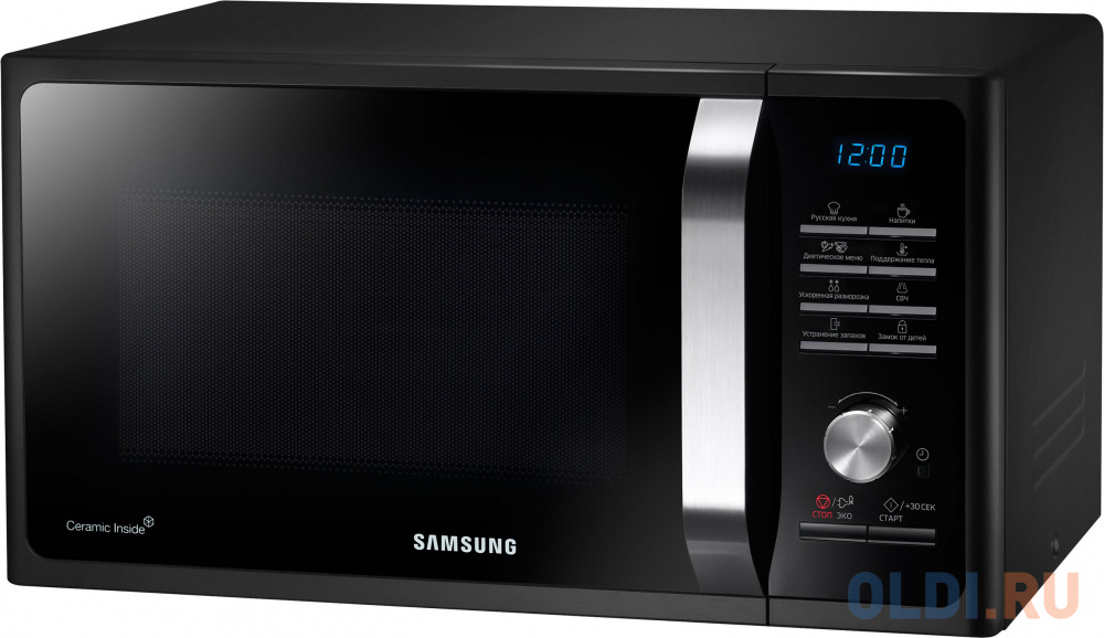 Samsung MS23F302TQK/BW Микроволновая печь, 23л, 800Вт, черный