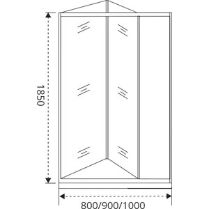 Душевая дверь Good Door Infinity SD 90х185 матовая Grape, хром (SD-90-G-CH)