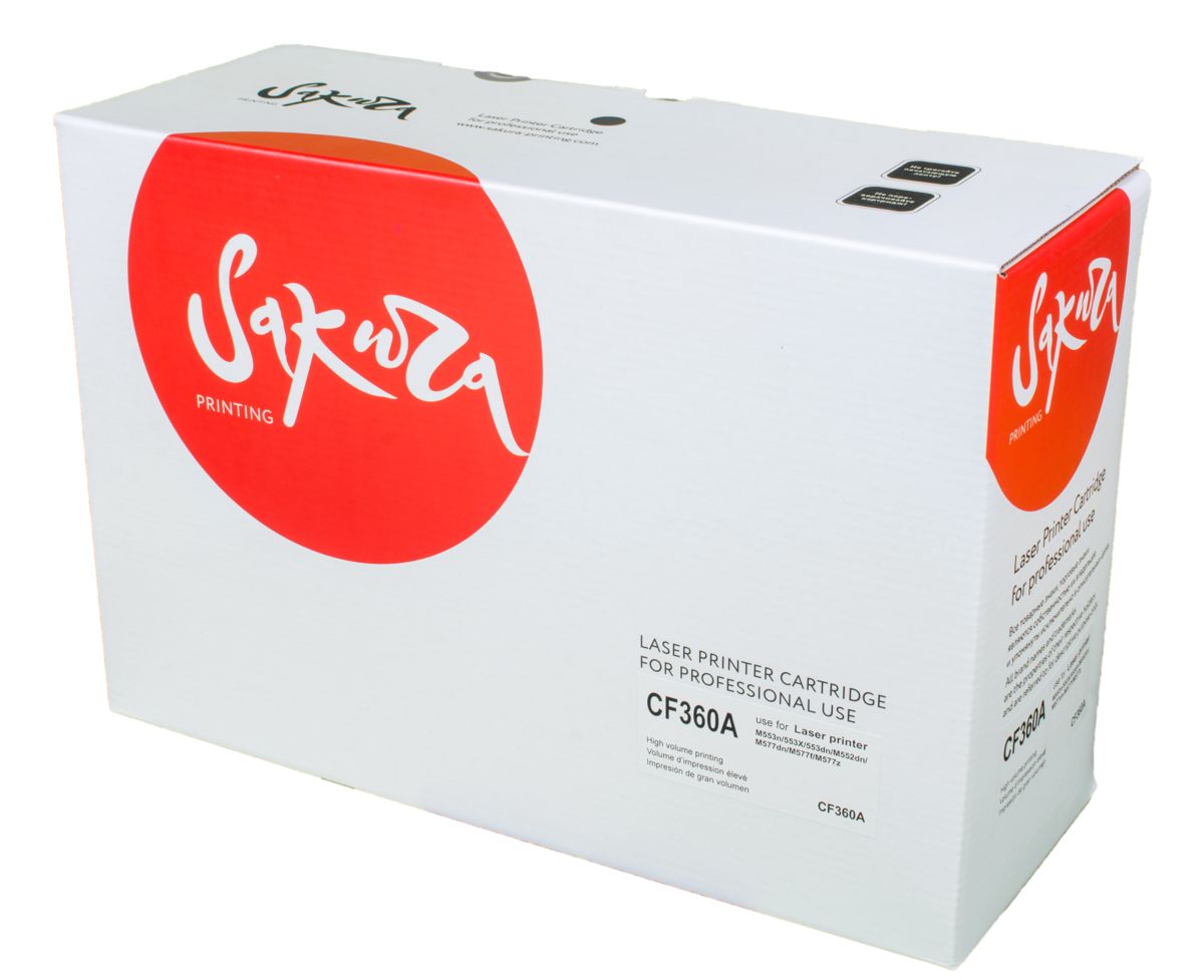 Картридж SAKURA CF360A для HP, черный, 6000 к. LJ EntM553n/LJ EntM553X/LJ EntM553dn/LJ EntM552dn