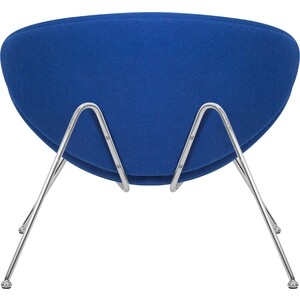 Кресло дизайнерское Dobrin EMILY LMO-72 синяя ткань AF6, хромированная сталь